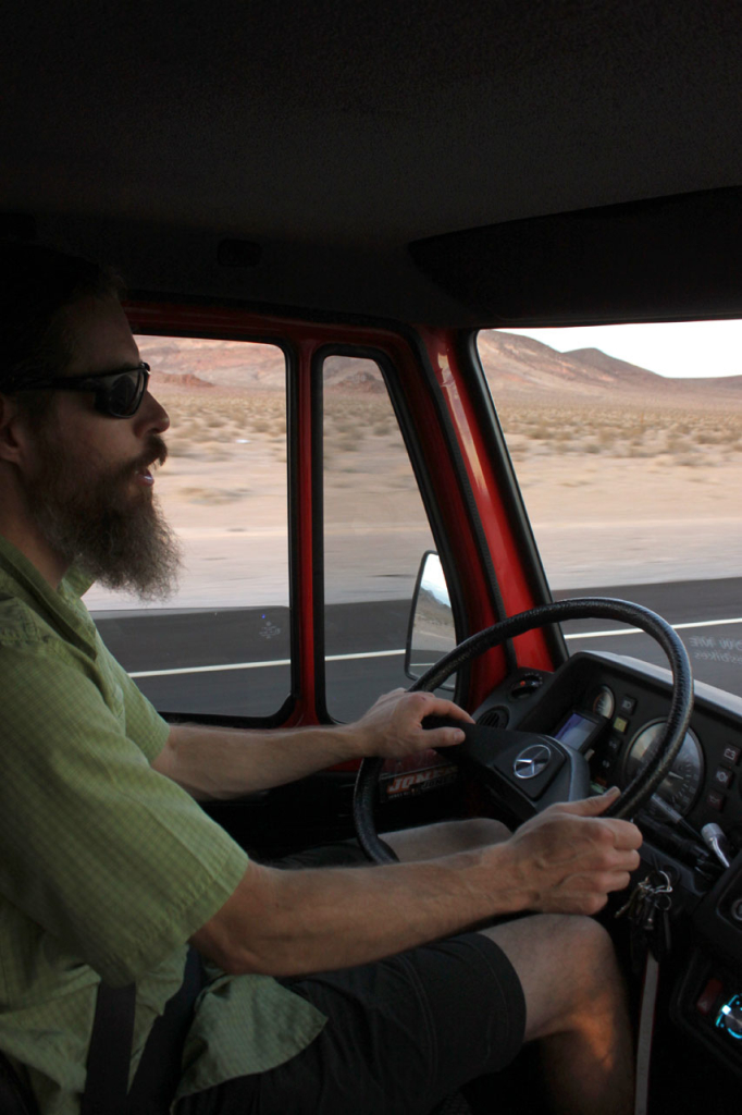 Jeff at the wheel.